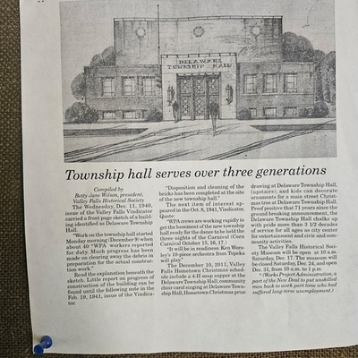 History of the Delaware Township Hall