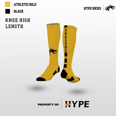 Black and Gold Mascot Socks