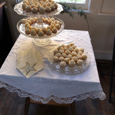 Refreshments for guests at the Historic Shrine Church